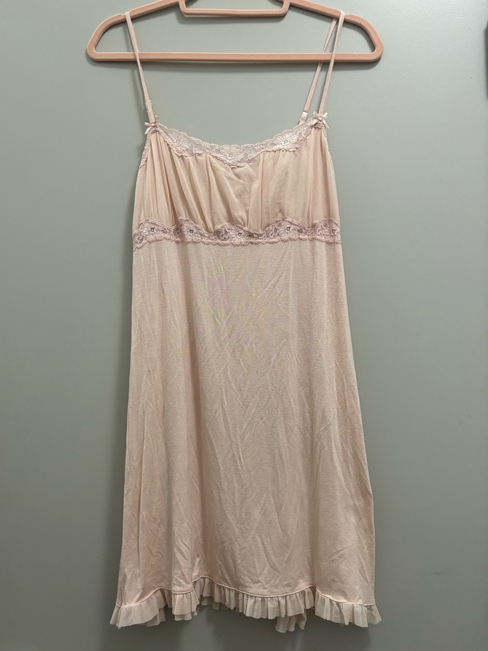 Apt. 9 Blush Pink Lace-Trim Slip Chemise